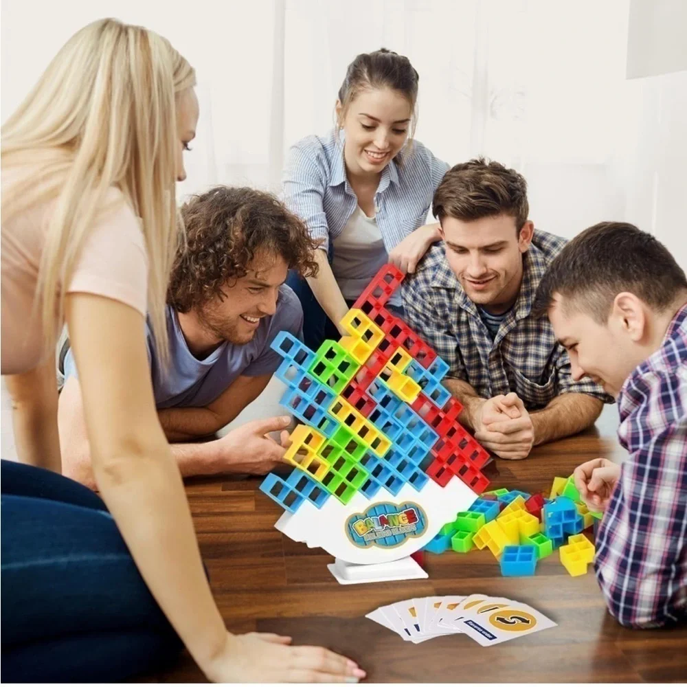 Brand New 48-Piece Kids Tetra Tower Game Balance Stacking Building Blocks Toy